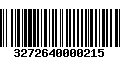 Código de Barras 3272640000215