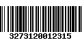 Código de Barras 3273120012315