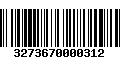 Código de Barras 3273670000312