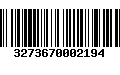 Código de Barras 3273670002194