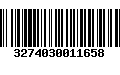 Código de Barras 3274030011658