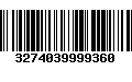 Código de Barras 3274039999360