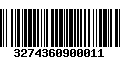 Código de Barras 3274360900011