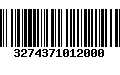 Código de Barras 3274371012000