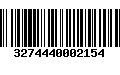 Código de Barras 3274440002154