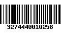 Código de Barras 3274440010258