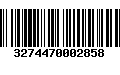 Código de Barras 3274470002858