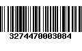 Código de Barras 3274470003084