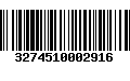 Código de Barras 3274510002916