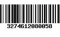 Código de Barras 3274612080058