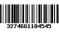 Código de Barras 3274661104545