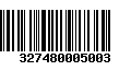 Código de Barras 327480005003