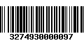 Código de Barras 3274930000097