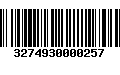 Código de Barras 3274930000257