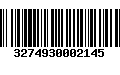 Código de Barras 3274930002145