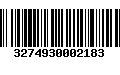 Código de Barras 3274930002183