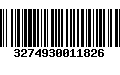 Código de Barras 3274930011826