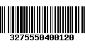 Código de Barras 3275550400120