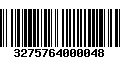 Código de Barras 3275764000048