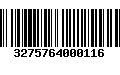 Código de Barras 3275764000116