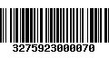 Código de Barras 3275923000070