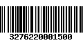 Código de Barras 3276220001500