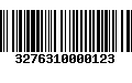 Código de Barras 3276310000123