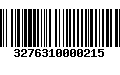 Código de Barras 3276310000215