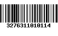 Código de Barras 3276311010114