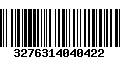 Código de Barras 3276314040422