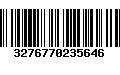 Código de Barras 3276770235646