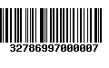 Código de Barras 32786997000007