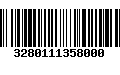 Código de Barras 3280111358000