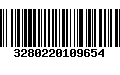 Código de Barras 3280220109654