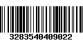 Código de Barras 3283540409022