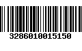 Código de Barras 3286010015150