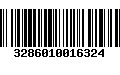 Código de Barras 3286010016324