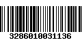 Código de Barras 3286010031136