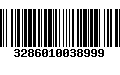 Código de Barras 3286010038999