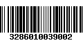 Código de Barras 3286010039002