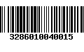 Código de Barras 3286010040015