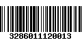 Código de Barras 3286011120013