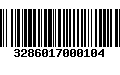 Código de Barras 3286017000104