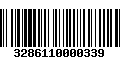 Código de Barras 3286110000339