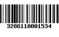 Código de Barras 3286110001534