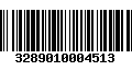 Código de Barras 3289010004513