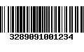 Código de Barras 3289091001234