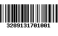 Código de Barras 3289131701001