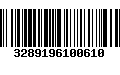 Código de Barras 3289196100610