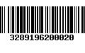 Código de Barras 3289196200020